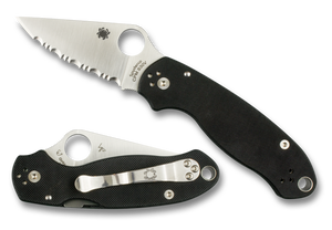 Spyderco C223GP Para 32.95" Folding Clip Point Plain CPM S45VN SS Blade Black G10 Handle Includes Pocket Clip Spyderco C223GP Para 32.95" Folding Clip Point Plain CPM S45VN SS Blade Black G10 Handle Includes Pocket Clip