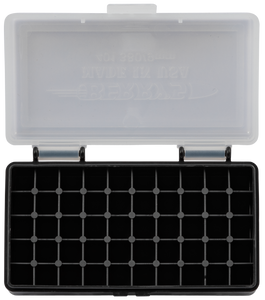 Berrys 71933 401 Ammo Box 9mm Luger,380 ACP 50rd Clear Lid w/Black Bottom Berrys 71933 401 Ammo Box 9mm Luger,380 ACP 50rd Clear Lid w/Black Bottom