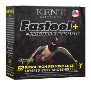 Kent Cartridge K203FSP282X4 Fasteel 2.0 Waterfowl 20 Gauge 3" 1 oz 2x4 Shot 25 Per Box/ 10 Cs Kent Cartridge K203FSP282X4 Fasteel 2.0 Waterfowl 20 Gauge 3" 1 oz 2x4 Shot 25 Per Box/ 10 Cs