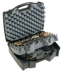 Plano 140402 Protector Pistol Case made of Polymer with Black Finish & Foam Padding 16.75" x 6" x 14.50" Interior Dimensions Holds 4 Handguns Plano 140402 Protector Pistol Case made of Polymer with Black Finish & Foam Padding 16.75" x 6" x 14.50" Interior Dimensions Holds 4 Handguns