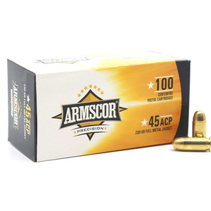 Armscor 50443 Precision Value Pack 45 ACP 230 gr FMJ100 Per Box/12 Cs Armscor 50443 Precision Value Pack 45 ACP 230 gr FMJ100 Per Box/12 Cs
