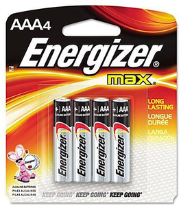 Energizer E92BP4 AAA Max 1.5V Alkaline 4 Pack Energizer E92BP4 AAA Max 1.5V Alkaline 4 Pack