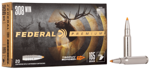 Federal Premium Ammunition 308 Winchester 165 Grain Trophy Bonded Tip 20RD Federal Premium Ammunition 308 Winchester 165 Grain Trophy Bonded Tip 20RD