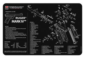 TekMat TEKR17RUGERMK4 Ruger Mark IV Cleaning Mat Black/White Rubber 17" Long Ruger Mark IV Parts Diagram TekMat TEKR17RUGERMK4 Ruger Mark IV Cleaning Mat Black/White Rubber 17" Long Ruger Mark IV Parts Diagram