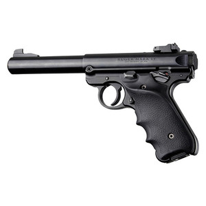 Hogue Rubber Grip w/ Finger Grooves & Right Hand Thumb Rest Black, Ruger Mark IV Hogue Rubber Grip w/ Finger Grooves & Right Hand Thumb Rest Black, Ruger Mark IV