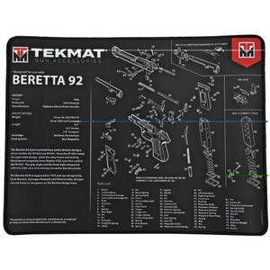 BECK TEK LLC (TEKMAT) R20BER92 Beretta 92 Ultra Premium Cleaning Mat Beretta 92 Parts Diagram 20in. x 15in. Black/White BECK TEK LLC (TEKMAT) R20BER92 Beretta 92 Ultra Premium Cleaning Mat Beretta 92 Parts Diagram 20in. x 15in. Black/White