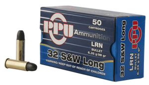 Prvi Partizan Ammunition 32 S&W Long 98 Grain Lead Round Nose Box of 50 Prvi Partizan Ammunition 32 S&W Long 98 Grain Lead Round Nose Box of 50