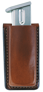 Bianchi 10737 Open Top Mag PouchSingle Tan Leather Belt Clip Compatible w/ 9mm/40/ 45/380 Belts 1.75" Wide Bianchi 10737 Open Top Mag PouchSingle Tan Leather Belt Clip Compatible w/ 9mm/40/ 45/380 Belts 1.75" Wide