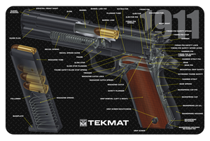 TekMat TEKR171911CA 1911 3D Cutaway Cleaning Mat Multi Color Rubber 17" Long TekMat TEKR171911CA 1911 3D Cutaway Cleaning Mat Multi Color Rubber 17" Long