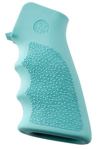 Hogue 15015 OverMolded Grip Cobblestone Aqua Blue Rubber with Finger Grooves for AR-15, M16 Hogue 15015 OverMolded Grip Cobblestone Aqua Blue Rubber with Finger Grooves for AR-15, M16