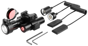 iProtec 6094 RM160LSR5mW Red Laer with 650 nm Wavelength, 160 Lumens LED Light Black Finish for Rail-Equipped Long Guns, Pistols (Except Subcompacts) Includes 2 Switches iProtec 6094 RM160LSR5mW Red Laer with 650 nm Wavelength, 160 Lumens LED Light Black Finish for Rail-Equipped Long Guns, Pistols (Except Subcompacts) Includes 2 Switches