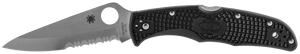 Spyderco C10PSBK Endura 4 Lightweight 3.75" Folding Drop Point Part Serrated VG-10 SS Blade BlackTextured FRN Handle Includes Pocket Clip Spyderco C10PSBK Endura 4 Lightweight 3.75" Folding Drop Point Part Serrated VG-10 SS Blade BlackTextured FRN Handle Includes Pocket Clip