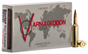 Nosler Varmageddon Ammunition 6mm Creedmoor 70 Grain Polymer Tip Flat Base 20RD Nosler Varmageddon Ammunition 6mm Creedmoor 70 Grain Polymer Tip Flat Base 20RD