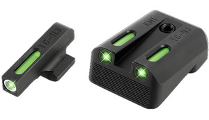 TRUGLO TFX Sight Set 1911 Kimber Cut Tritium Fiber Optic Green with White Front Dot Outline TRUGLO TFX Sight Set 1911 Kimber Cut Tritium Fiber Optic Green with White Front Dot Outline
