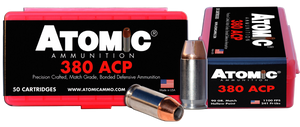 Atomic Ammunition 00414 Pistol Precision Craft 380 ACP 90 gr Hollow Point (HP) 50rd Bx Atomic Ammunition 00414 Pistol Precision Craft 380 ACP 90 gr Hollow Point (HP) 50rd Bx
