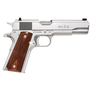 Remington .45 ACP 1911 Pistol 5" Barrel Adj Rear Sights Silver Remington .45 ACP 1911 Pistol 5" Barrel Adj Rear Sights Silver