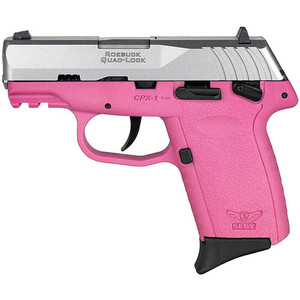 SCCY CPX-1 Gen 3 9mm Pistol 3.1" Barrel 3 Dot Sights Pink Silver - CPX1TTPKG3 SCCY CPX-1 Gen 3 9mm Pistol 3.1" Barrel 3 Dot Sights Pink Silver - CPX1TTPKG3