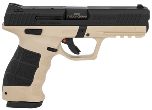 SAR USA SAR9 Mete Safari 9mm Pistol Tan/Black - SAR9METESABL SAR USA SAR9 Mete Safari 9mm Pistol Tan/Black - SAR9METESABL