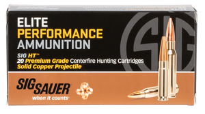 Sig Sauer Elite Performance Hunting HT Ammunition 308 Winchester 150 Grain Solid Copper Lead-Free Expanding 20RD Sig Sauer Elite Performance Hunting HT Ammunition 308 Winchester 150 Grain Solid Copper Lead-Free Expanding 20RD