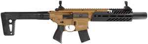Sig Sauer Airguns AIRMCXCANEBRAKE MCX Canebrake AirCO2 (Not Included) 177 Pellet 30rd, FDE Metal Rec, Removable Fixed Black Synthetic Stock, Flat Trigger, Flip-Up Sights Sig Sauer Airguns AIRMCXCANEBRAKE MCX Canebrake AirCO2 (Not Included) 177 Pellet 30rd, FDE Metal Rec, Removable Fixed Black Synthetic Stock, Flat Trigger, Flip-Up Sights