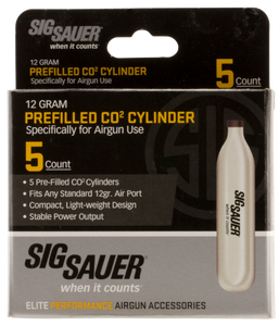 Sig Sauer Airguns AC125 CO2 Cylinders 12 gram 5 Per Pack Sig Sauer Airguns AC125 CO2 Cylinders 12 gram 5 Per Pack