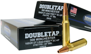 Doubletap Ammunition Dtap 308w165x 308 165 Lead Free 20/25 Doubletap Ammunition Dtap 308w165x 308 165 Lead Free 20/25