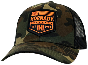 Horizon Design Hornady Hdesign 30460 Hornady Orng Flg Ptch Cap Cam/wht