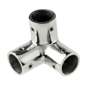 Whitecap 1" O.D. SS 3-Way Corner Fitting Whitecap 1" O.D. SS 3-Way Corner Fitting