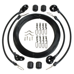 Lee's Deluxe Rigging Kit - Double Rig Up To 37ft. - Black Mono Lee's Deluxe Rigging Kit - Double Rig Up To 37ft. - Black Mono