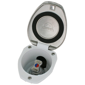 Scandvik Recessed T-Handle Mixing Valve - SS w/White Cup Scandvik Recessed T-Handle Mixing Valve - SS w/White Cup