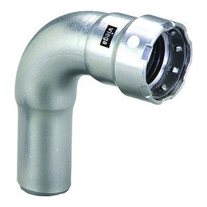 Viega MegaPress 1/2" 90∞ Stainless 304 Elbow - Street/Press Connection - Smart Connect Technology Viega MegaPress 1/2" 90∞ Stainless 304 Elbow - Street/Press Connection - Smart Connect Technology