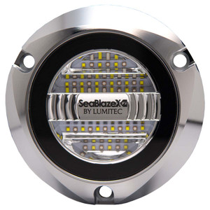 Lumitec Seablaze X2 Underwater Light Dual Color White Blue Polished Housing Lumitec Seablaze X2 Underwater Light Dual Color White Blue Polished Housing