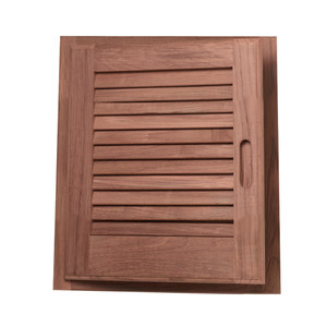 Whitecap Teak Louvered Door & Frame - Left Hand - 15" x 15" Whitecap Teak Louvered Door & Frame - Left Hand - 15" x 15"