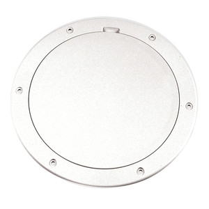 Beckson 6" Smooth Center Pry-Out Deck Plate - White Beckson 6" Smooth Center Pry-Out Deck Plate - White
