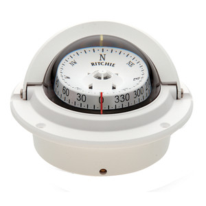 Ritchie F-83W Voyager Compass - Flush Mount - White Ritchie F-83W Voyager Compass - Flush Mount - White