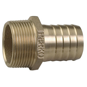 Perko 1" Pipe To Hose Adapter Straight Bronze MADE IN THE USA Perko 1" Pipe To Hose Adapter Straight Bronze MADE IN THE USA