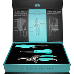 Toadfish Coastal Kitchen Collection - Oyster Knife, Shrimp Cleaner & Crab Cutter Toadfish Coastal Kitchen Collection - Oyster Knife, Shrimp Cleaner & Crab Cutter