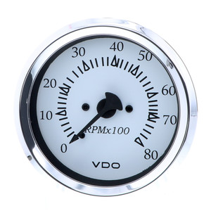 VDO Cockpit Marine 85MM (3-3/8") Outboard Tachometer - White Dial/Chrome Bezel VDO Cockpit Marine 85MM (3-3/8") Outboard Tachometer - White Dial/Chrome Bezel