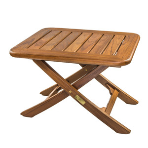 Whitecap Teak Small Adjustable Slat Top Table Whitecap Teak Small Adjustable Slat Top Table