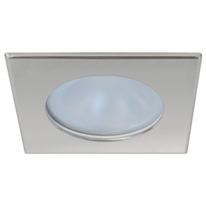 Quick Blake XP Downlight LED - 4W, IP66, Screw Mounted - Square Satin Bezel, Round Warm White Light Quick Blake XP Downlight LED - 4W, IP66, Screw Mounted - Square Satin Bezel, Round Warm White Light