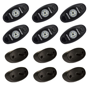 RIGID Industries A-Series Rock Light Kit - 6 Cool White Lights - Black RIGID Industries A-Series Rock Light Kit - 6 Cool White Lights - Black
