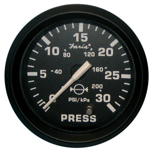 Faria Euro Black 2" Water Pressure Gauge (30 PSI) Faria Euro Black 2" Water Pressure Gauge (30 PSI)