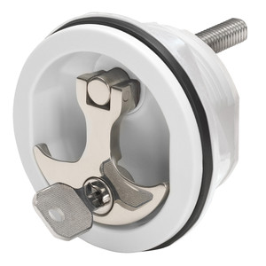 Whitecap Compression Handle - Nylon White/Stainless Steel - Locking Whitecap Compression Handle - Nylon White/Stainless Steel - Locking