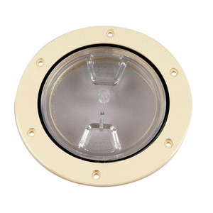 Beckson 4" Clear Center Screw-Out Deck Plate - Beige Beckson 4" Clear Center Screw-Out Deck Plate - Beige