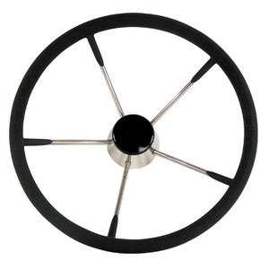 Whitecap Destroyer Steering Wheel - Black Foam - 13-1/2" Diameter Whitecap Destroyer Steering Wheel - Black Foam - 13-1/2" Diameter