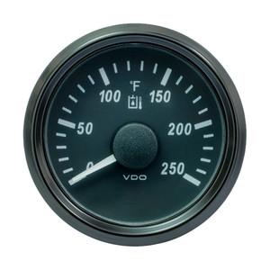 VDO SingleViu 52mm (2-1/16") Hydraulic Oil Temp. Gauge - 250™F - 291-22 Ohm VDO SingleViu 52mm (2-1/16") Hydraulic Oil Temp. Gauge - 250™F - 291-22 Ohm