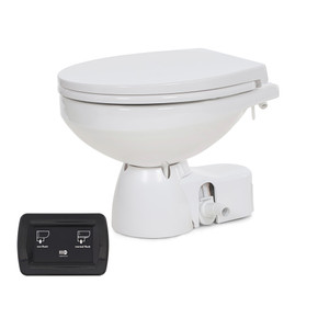 Jabsco Quiet Flush E2 Raw Water Toilet Regular Bowl - 12V Soft Close Lid Jabsco Quiet Flush E2 Raw Water Toilet Regular Bowl - 12V Soft Close Lid