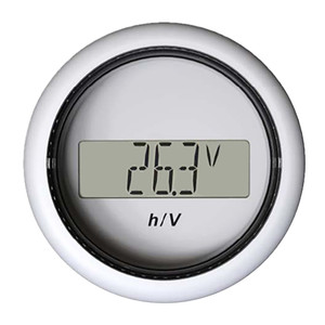 Veratron 52MM (2-1/16") ViewLine Hour Counter-Voltmeter - White Veratron 52MM (2-1/16") ViewLine Hour Counter-Voltmeter - White