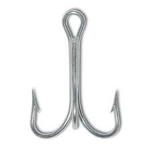 Mustad Treble Hook Nickle 25ct Size 4