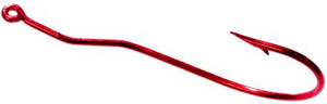 Tru Turn Worm Hook Red Size 3/0 4ct Tru Turn Worm Hook Red Size 3/0 4ct